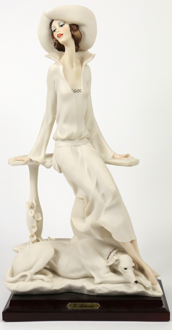 GIUSEPPE ARMANI 'LADY WITH GREYHOUND' FIGURINE 